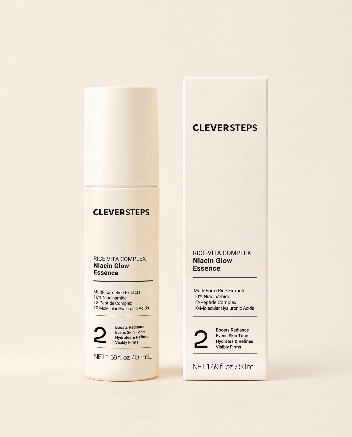 Rice-Vita Complex™ Niacin Glow Essence junto a su caja